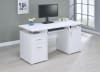 Computer Desk in White Finish by Coaster - 800108 - Image 1 of 0