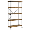 Analiese 63-Inch 4-Shelf Bookshelf in Rustic Nutmeg Finish by Coaster - COA-801542 - Image 1 of 0