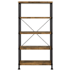 Analiese 63-Inch 4-Shelf Bookshelf in Rustic Nutmeg Finish by Coaster - COA-801542 - Image 4 of 0