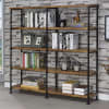 Analiese 63-Inch 4-Shelf Double Bookshelf in Rustic Nutmeg Finish by Coaster - COA-801543 - Image 2 of 0