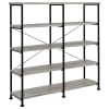 Analiese 63-Inch 4-Shelf Double Bookshelf in Grey Driftwood Finish by Coaster - COA-801544 - Image 1 of 0