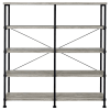 Analiese 63-Inch 4-Shelf Double Bookshelf in Grey Driftwood Finish by Coaster - COA-801544 - Image 5 of 0