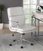White Leatherette Adjustable Height Office Chair by Coaster - 801767 - Image 1 of 0