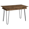 Sheeran Writing Desk with Storage in Rustic Amber and Black Finish by Coaster - COA-802011 - Image 1 of 0