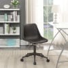 Carnell Upholstered Adjustable Office Chair in Brown Leatherette and Bronze Finish by Coaster - COA-803378 - Image 2 of 0