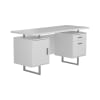 Lawtey Floating Top Office Desk in White High Gloss Finish by Coaster - 803521 - Image 2 of 0