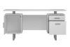 Lawtey Floating Top Office Desk in White High Gloss Finish by Coaster - 803521 - Image 3 of 0