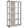 Loomis 72-Inch 4-Shelf Bookshelf in Whitewashed Grey Finish by Coaster - COA-805883 - Image 1 of 0