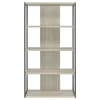 Loomis 72-Inch 4-Shelf Bookshelf in Whitewashed Grey Finish by Coaster - COA-805883 - Image 4 of 0