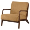 Foster Upholstered Wood Frame Accent Chair in Honey Fabric and Cappuccino by Coaster - COA-902271 - Image 4 of 0