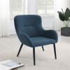 Calvin Upholstered Modern Arm Accent Chair in Blue Fabric and Sandy Black by Coaster - COA-902472 - Image 2 of 0