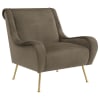 Ricci Accent Chair in Truffle Velvet Fabric by Coaster - 903044 - Image 2 of 0