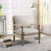 Accent Chair in Beige Linen-Like Fabric and Dark Oak Finish by Coaster - 903058 - Image 1 of 0