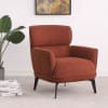 Andrea Upholstered Crecent Arm Accent Chair in Orange Fabric and Black by Coaster - COA-903081 - Image 2 of 0