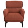 Andrea Upholstered Crecent Arm Accent Chair in Orange Fabric and Black by Coaster - COA-903081 - Image 3 of 0