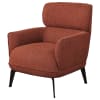 Andrea Upholstered Crecent Arm Accent Chair in Orange Fabric and Black by Coaster - COA-903081 - Image 4 of 0