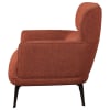 Andrea Upholstered Crecent Arm Accent Chair in Orange Fabric and Black by Coaster - COA-903081 - Image 5 of 0