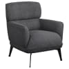 Andrea Upholstered Crecent Arm Accent Chair in Grey Fabric and Black by Coaster - COA-903082 - Image 1 of 0