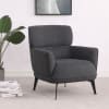 Andrea Upholstered Crecent Arm Accent Chair in Grey Fabric and Black by Coaster - COA-903082 - Image 2 of 0