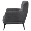 Andrea Upholstered Crecent Arm Accent Chair in Grey Fabric and Black by Coaster - COA-903082 - Image 5 of 0