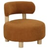 Zonie Boucle Upholstered Barrel Back Accent Chair in Orange and Natural by Coaster - COA-903167 - Image 1 of 0