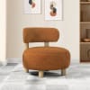 Zonie Boucle Upholstered Barrel Back Accent Chair in Orange and Natural by Coaster - COA-903167 - Image 2 of 0