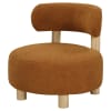 Zonie Boucle Upholstered Barrel Back Accent Chair in Orange and Natural by Coaster - COA-903167 - Image 4 of 0