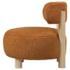 Zonie Boucle Upholstered Barrel Back Accent Chair in Orange and Natural by Coaster - COA-903167 - Image 5 of 0