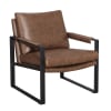 Eclectic Accent Chair in Brown Leatherette by Coaster - 904112 - Image 2 of 0