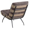 Aloma Upholstered Tufted Armless Accent Chair in Dark Brown and Natural by Coaster - COA-907503 - Image 4 of 0