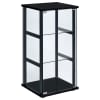 Cyclamen 3-Shelf Clear Glass Curio Display Cabinet in Black Finish by Coaster - COA-950179 - Image 1 of 0