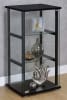 Cyclamen 3-Shelf Clear Glass Curio Display Cabinet in Black Finish by Coaster - COA-950179 - Image 2 of 0