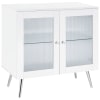 Nieta 3-Door Wood Accent Cabinet in White High Gloss Finish by Coaster - COA-950396 - Image 1 of 0
