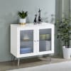 Nieta 3-Door Wood Accent Cabinet in White High Gloss Finish by Coaster - COA-950396 - Image 2 of 0