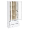 Hawthorne 4-Shelf Glass Door Tall Cabinet with Drawers in White Finish by Coaster - COA-953477 - Image 3 of 0