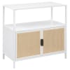 Amherst 2-Door Radio Weave Cane Metal Accent Cabinet in White and Natural Finish by Coaster - COA-961642 - Image 1 of 0