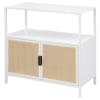 Amherst 2-Door Radio Weave Cane Metal Accent Cabinet in White and Natural Finish by Coaster - COA-961642 - Image 5 of 0