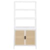 Amherst 3-Shelf Radio Weave Cane Metal Accent Cabinet in White and Natural Finish by Coaster - COA-961652 - Image 3 of 0