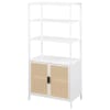 Amherst 3-Shelf Radio Weave Cane Metal Accent Cabinet in White and Natural Finish by Coaster - COA-961652 - Image 5 of 0
