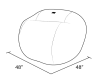 48 Inch Queen Nest Chinchilla Bean Bag Chair by CordaRoy's - COR-QC-NESTFUR-CN - Image 5 of 0