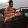 48 Inch Queen Nest Chenille Bean Bag Chair by CordaRoy's - COR-QCCH-NEST - Image 5 of 0