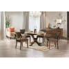 Marina 5 Piece Round Dining Room Set in Walnut/Dark Chocolate Finish by Furniture of America - FOA-3787RT - Image 1 of 0