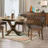 Marina 5 Piece Round Dining Room Set in Walnut/Dark Chocolate Finish by Furniture of America - FOA-3787RT - Image 2 of 0