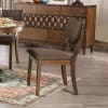 Marina 5 Piece Round Dining Room Set in Walnut/Dark Chocolate Finish by Furniture of America - FOA-3787RT - Image 4 of 0