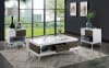 Corinne 3 Piece Occasional Table Set in White/Distressed Dark Oak Finish by Furniture of America - FOA-4535-3PK - Image 1 of 0