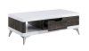 Corinne 3 Piece Occasional Table Set in White/Distressed Dark Oak Finish by Furniture of America - FOA-4535-3PK - Image 2 of 0