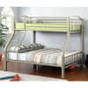 Lovia Twin/Full Bunk Bed in Metallic Gold Finish by Furniture of America - FOA-CM-BK1037TF - Image 1 of 0