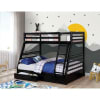 California Twin/Full Bunk Bed in Black Finish by Furniture of America - FOA-CM-BK588BK - Image 1 of 0