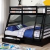 California Twin/Full Bunk Bed in Black Finish by Furniture of America - FOA-CM-BK588BK - Image 2 of 0