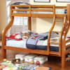 Solpine Twin/Full Bunk Bed in Oak Finish by Furniture of America - FOA-CM-BK618 - Image 2 of 0
